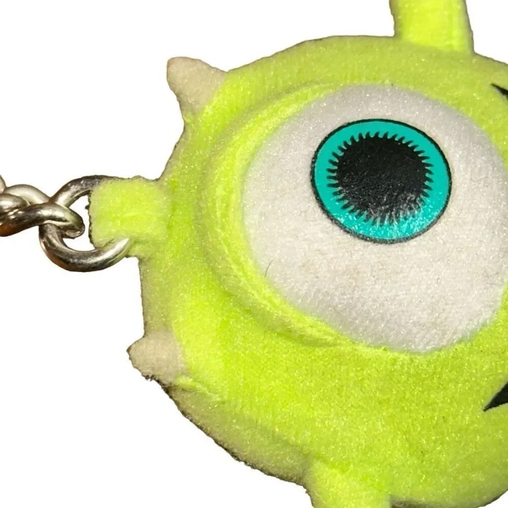 Y2K Disney 2000-2009 Pixar Monsters INC Keychain Mike Stuffed 4" - Picture 5 of 6